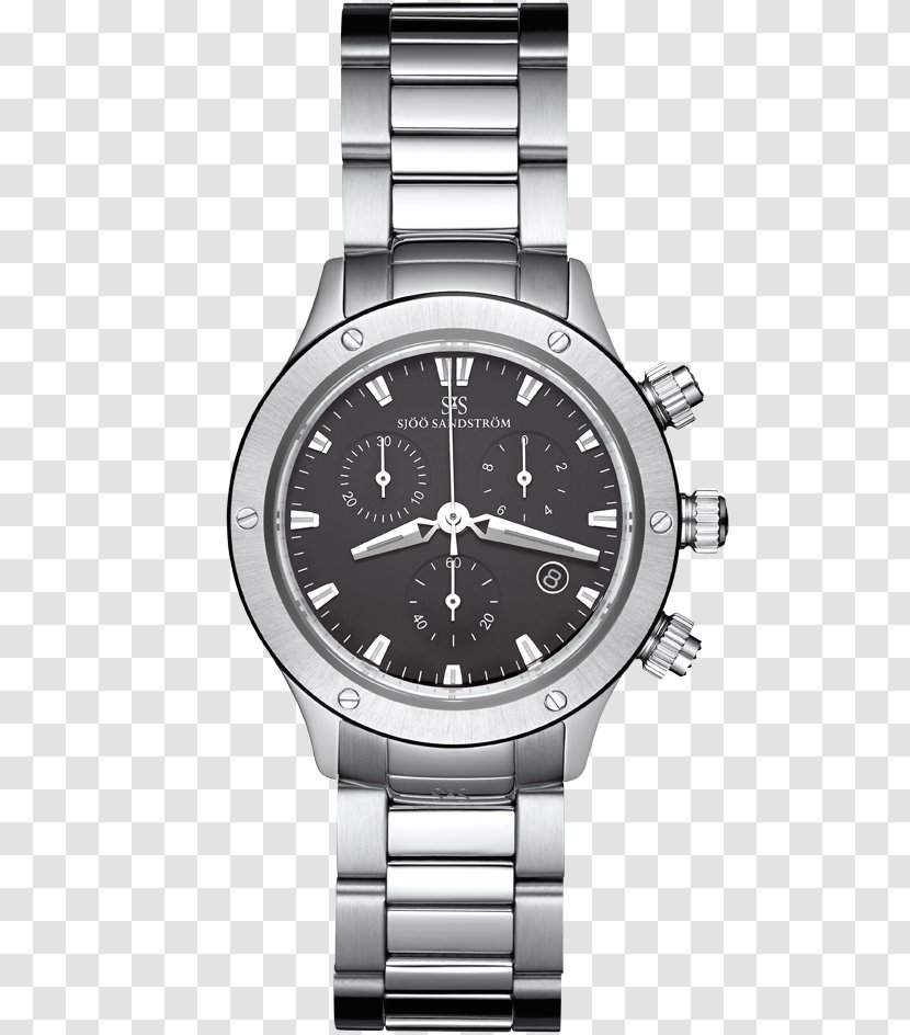 Sjöö Sandström Steel Clock Watch Chronograph Transparent PNG