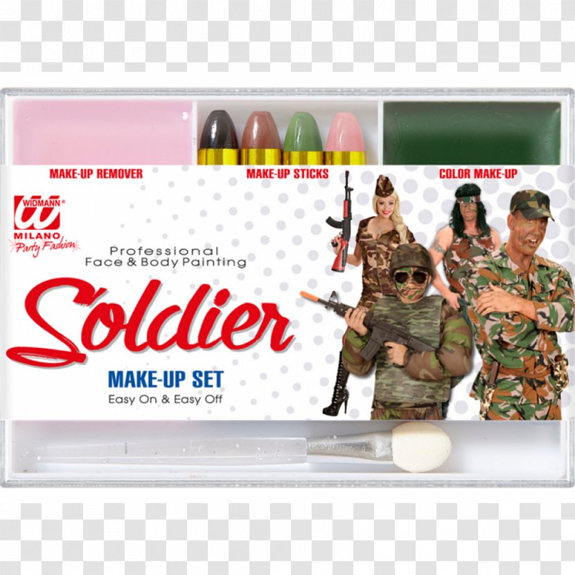 Make-up Soldier Cosmetics Military Body Painting - Theatrical Makeup Transparent PNG