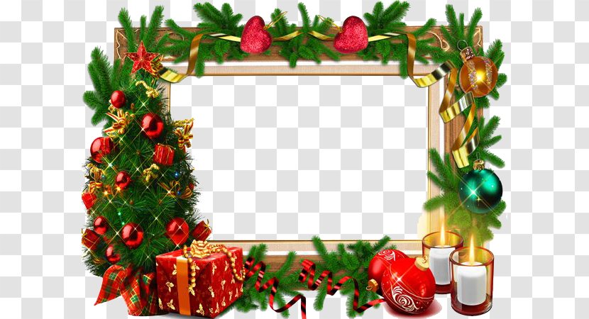 Christmas Card Picture Frame - Flower - Free Download Transparent PNG