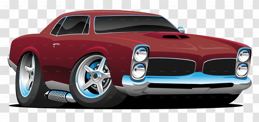 Muscle Car Vector Graphics Illustration Hot Rod - Classic Transparent PNG
