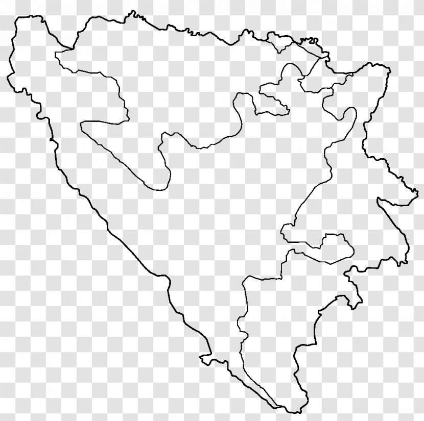 Federation Of Bosnia And Herzegovina Republika Srpska Blank Map - Atlas Transparent PNG