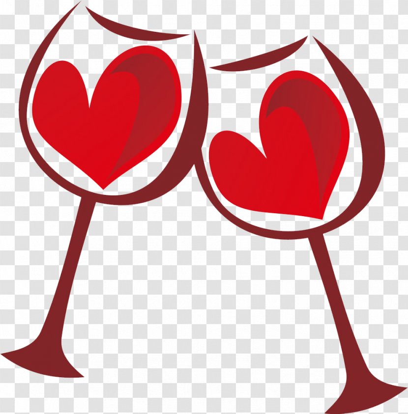 Valentine's Day Heart Love Clip Art - Tree - Free Deduction Of Red Wine Creative Transparent PNG