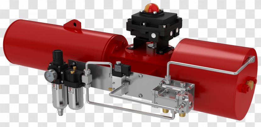 Pneumatic Actuator Hydraulics Cylinder Pneumatics - Hardware Transparent PNG