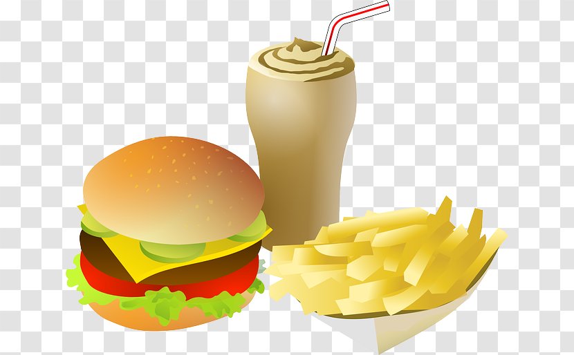 Fizzy Drinks Hamburger French Fries Cheeseburger Fast Food - Meal - Cliparts Transparent PNG