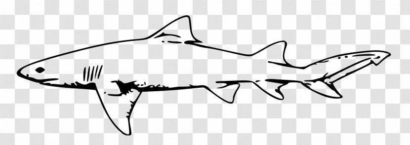 Great White Shark Black And Clip Art - Coloring Book Transparent PNG