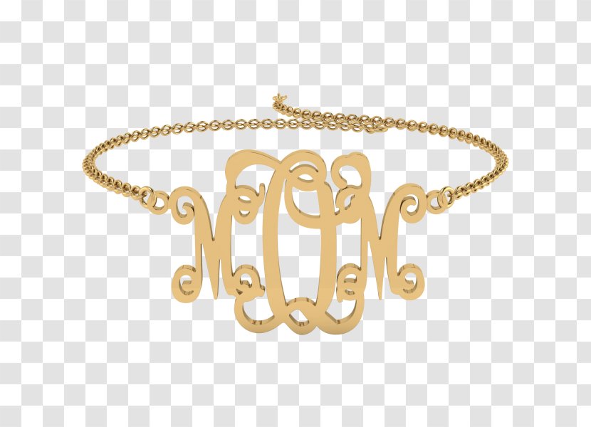 Necklace Bracelet Earring Monogram Jewellery - Letter Transparent PNG