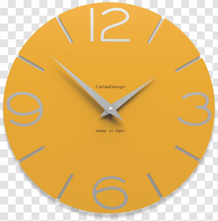 Clock Watch Wall 掛時計 Terracotta - Yellow Cantaloupe Transparent PNG