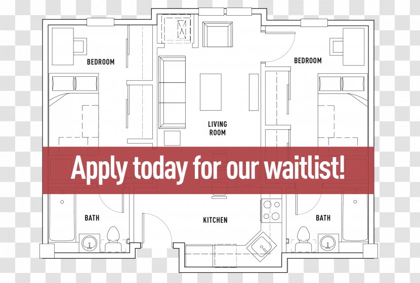 Floor Plan Studio Apartment House - Storey - Bed Transparent PNG