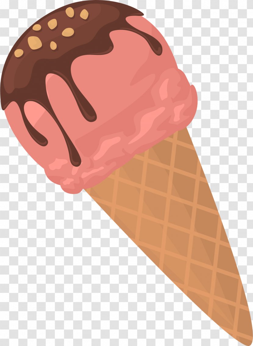 Neapolitan Ice Cream Chocolate Cones - Frozen Dessert - Cartoonpeanut Background Transparent PNG