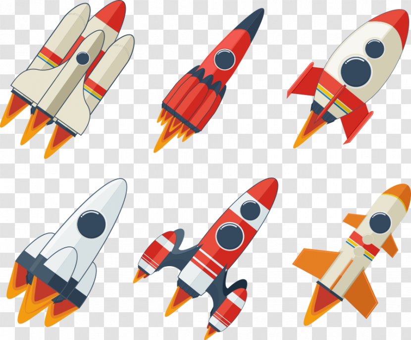 Rocket Spacecraft - Vector Cartoon Transparent PNG