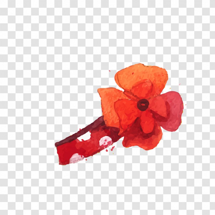 Hair Rope - Red - Flower Transparent PNG