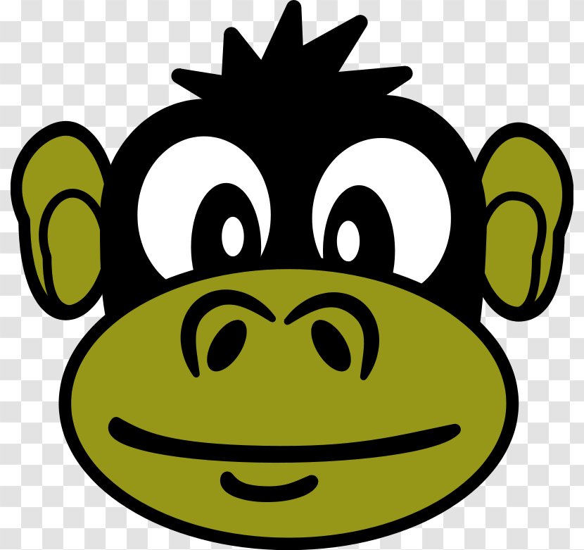 T-shirt Favicon Clip Art - Com - Dark Green Monkey Head Transparent PNG