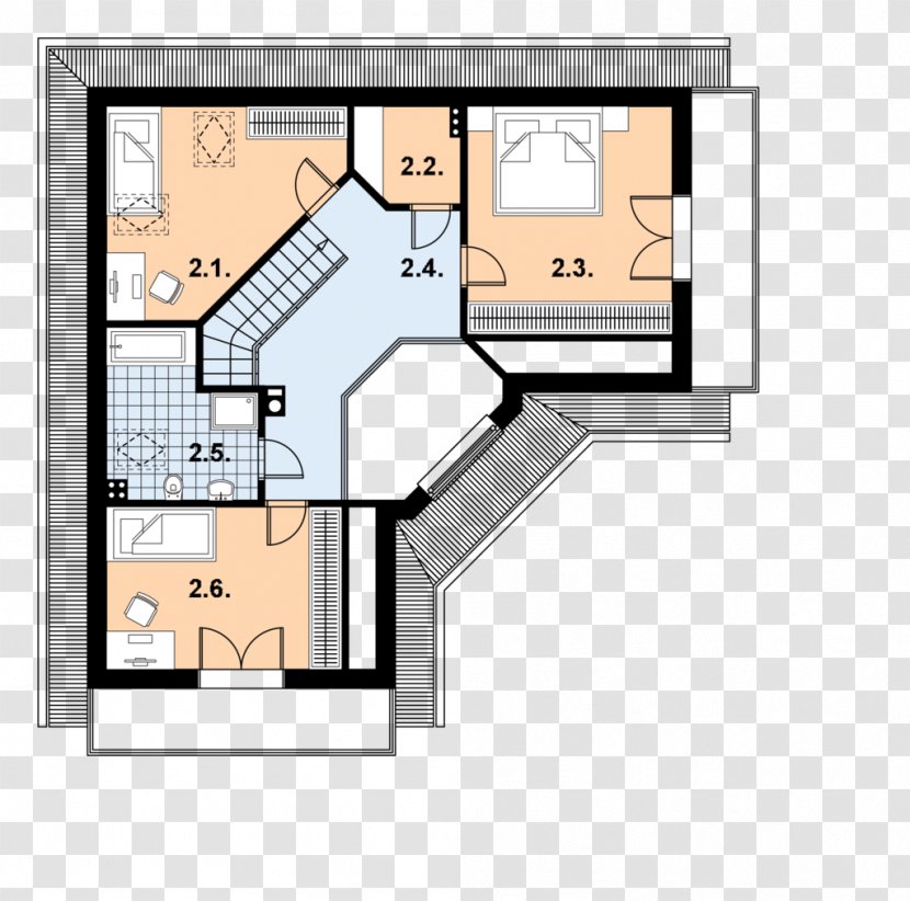Attic House Floor Plan Square Meter Transparent PNG