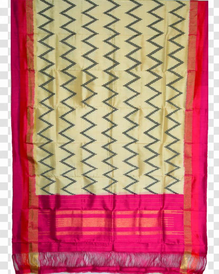 Pochampally Saree Silk Bhoodan Ikat Dupatta - Handloom Transparent PNG