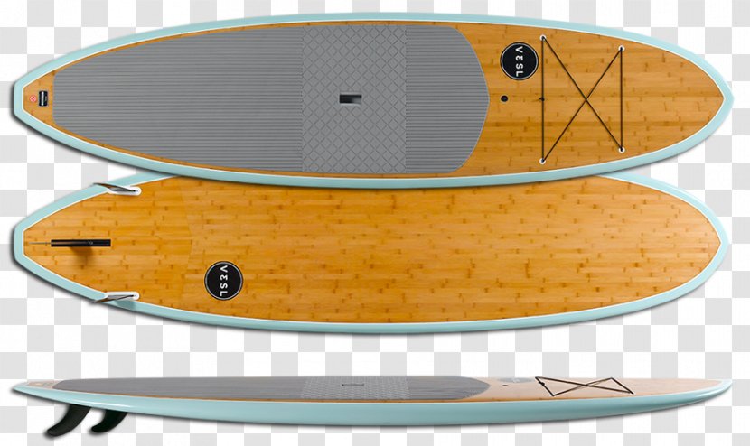 Surfboard - Yellow - Bamboo Board Transparent PNG