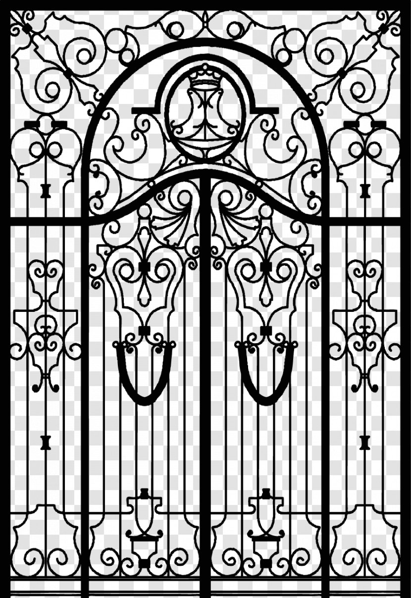 Gate Wrought Iron Fence - Railing - Continental Door Transparent PNG