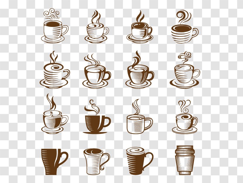 Iced Coffee Cappuccino Tea Cup - Teacup - Vector Transparent PNG