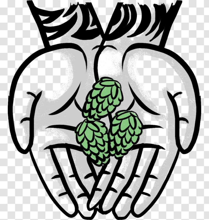 Visual Arts Flower Green Clip Art - Food - Beer In Hand Transparent PNG