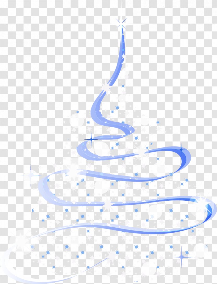 Christmas Tree Blue - Designer - Vector Ribbon Transparent PNG