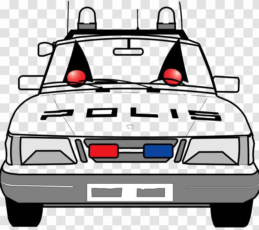 Police Car Officer Coloring Book Transparent PNG