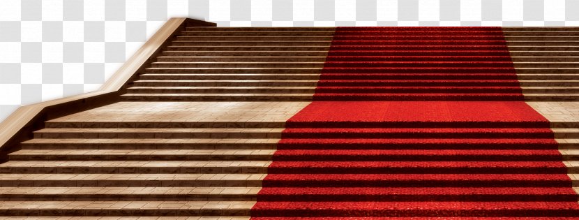 Stairs Red Carpet - Wood Stain Transparent PNG