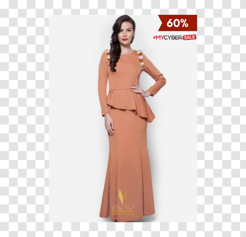 Baju Kurung Cocktail Dress VERCATO Designer Muslimah Wear Embellishment - Malays - Raya Transparent PNG