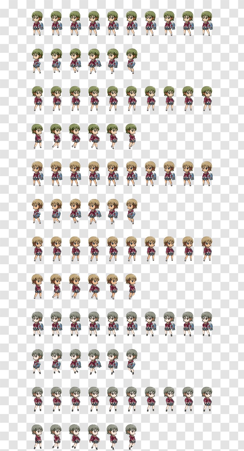 Line Point Font - Female Characters Transparent PNG