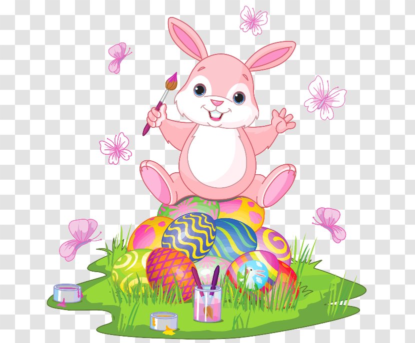 Easter Bunny Egg - Rabits And Hares - With Eggs Grass Clipart Picture Transparent PNG