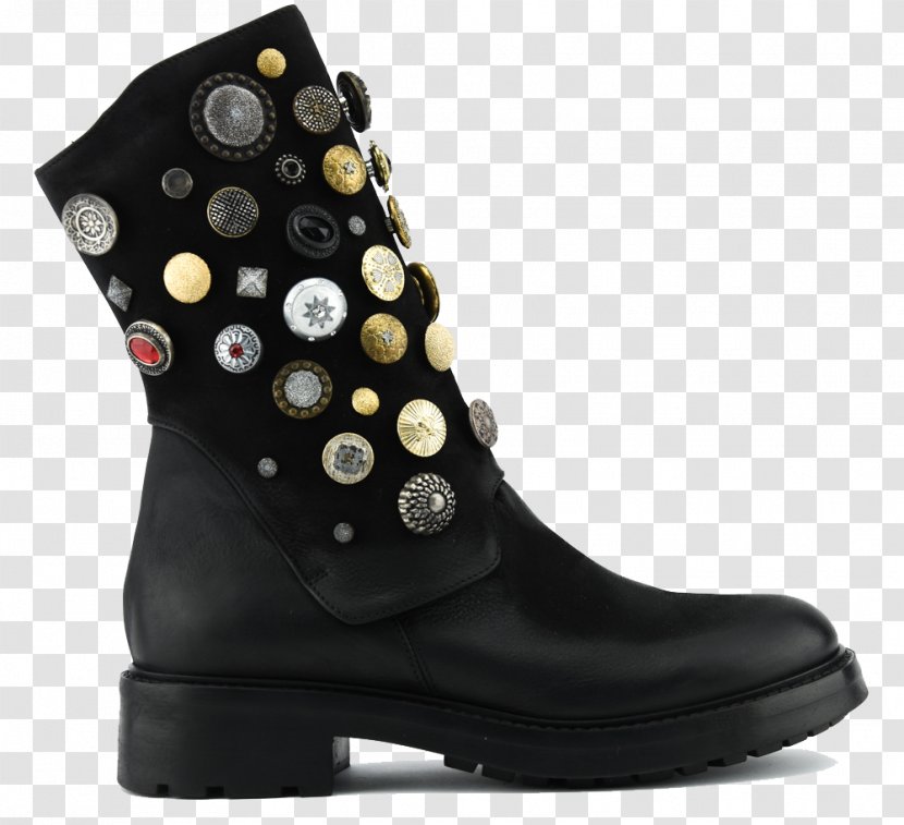 Shoe Motorcycle Boot Studded Bracelet Twinset Leather Ankle Boots With Studs - Price - Balenciaga Button Transparent PNG