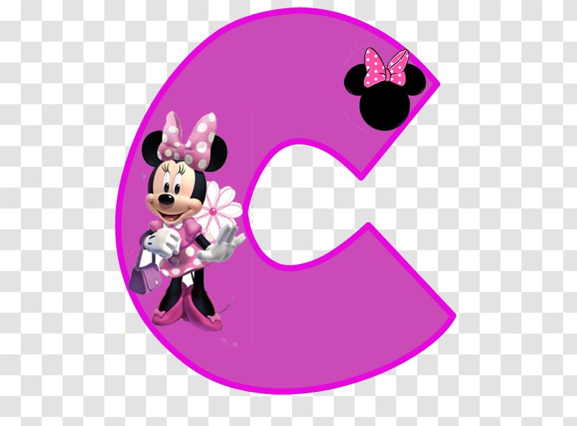 Minnie Mouse Mickey Letter Alphabet - Purple Transparent PNG