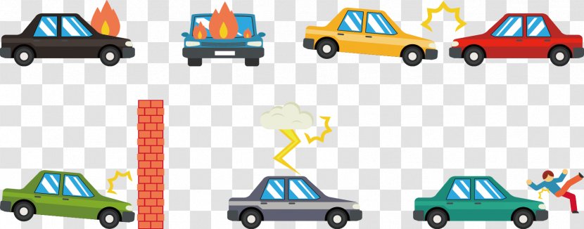 Car Traffic Collision Euclidean Vector Accident - Vehicle - Accidents Transparent PNG