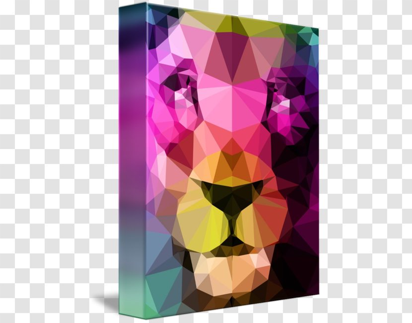 White Lion Art Poster Painting - Rectangle - Geometric Transparent PNG