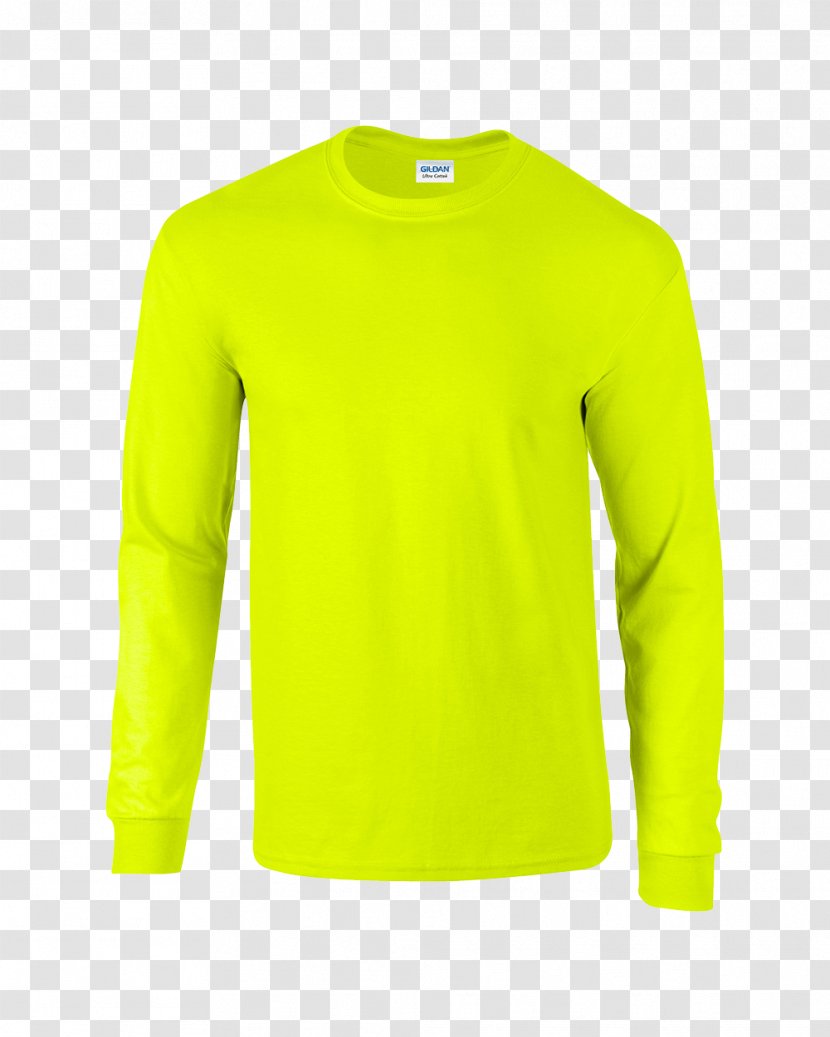 Long-sleeved T-shirt Gildan Activewear - Safety Orange - Sleeve Five Point Transparent PNG