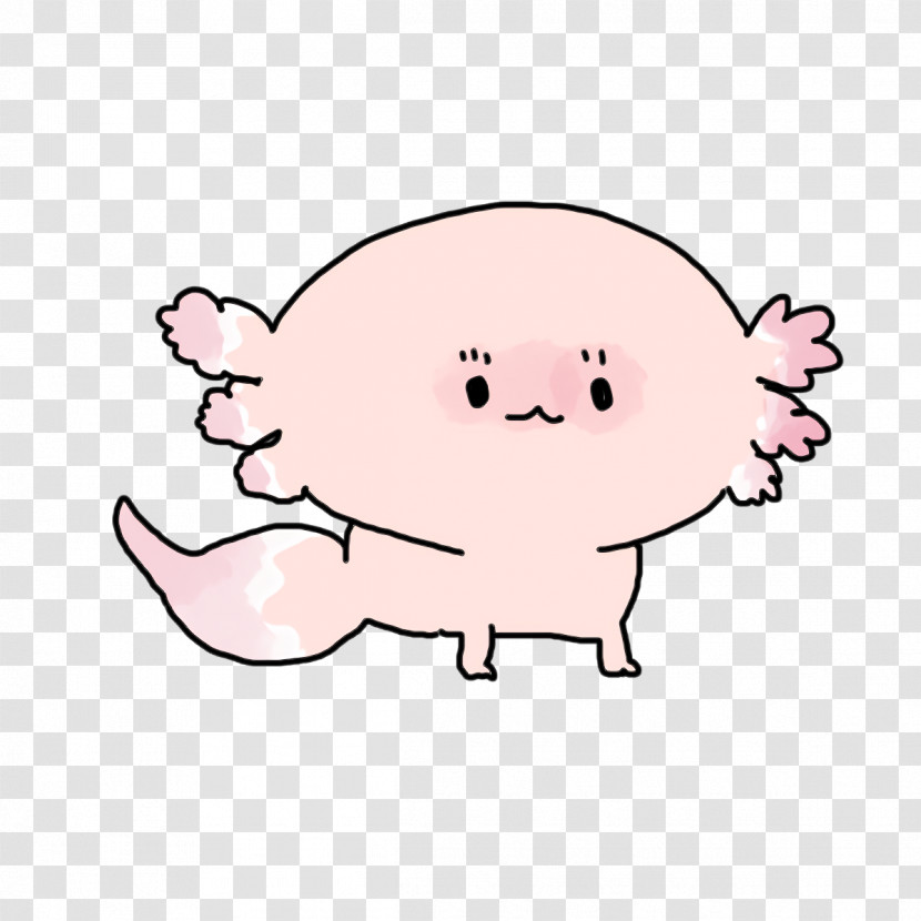 Line Art Cartoon Character Snout Pink M Transparent PNG