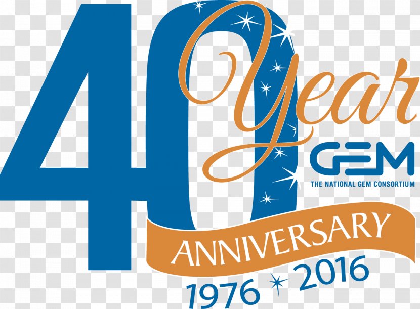 Logo Brand Gem Consortium GEMG - South Beach - 40 Anniversary Transparent PNG