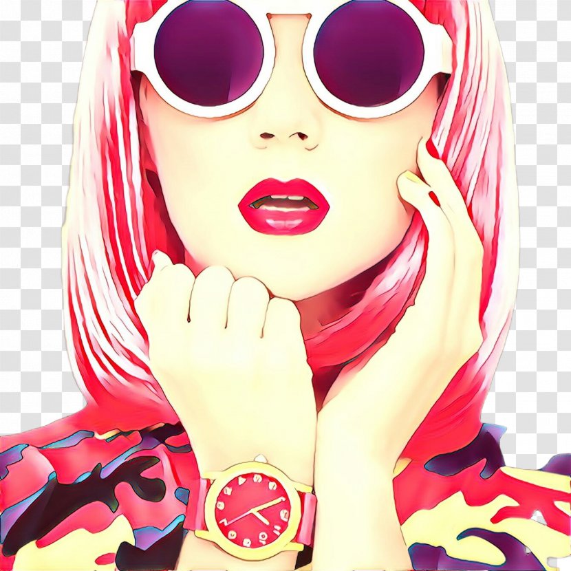 Glasses - Eyewear - Cartoon Magenta Transparent PNG