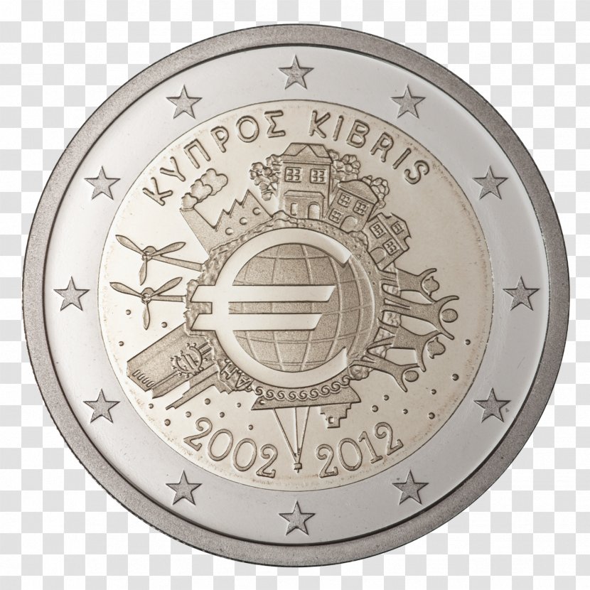 2 Euro Coin Coins Commemorative - Cypriot Transparent PNG