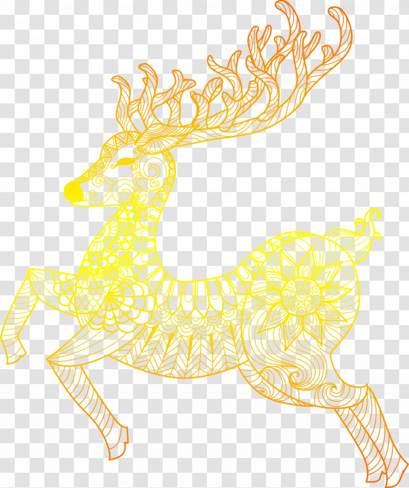 Reindeer Chital Clip Art - Vector Silage Deer Material Transparent PNG