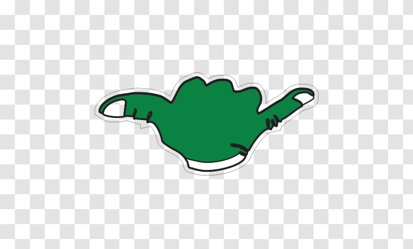 Shaka Sign Sticker Green Clip Art Transparent PNG