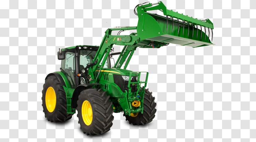 John Deere Tractor Heavy Machinery Loader Agricultural - Hydraulic Drive System Transparent PNG