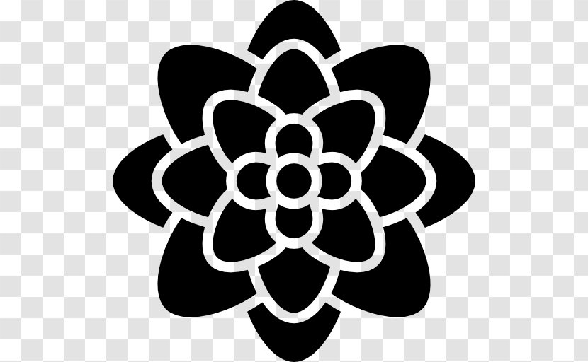 Het Ontzorg Team Flower React - Black And White - Chrysanthemum Transparent PNG