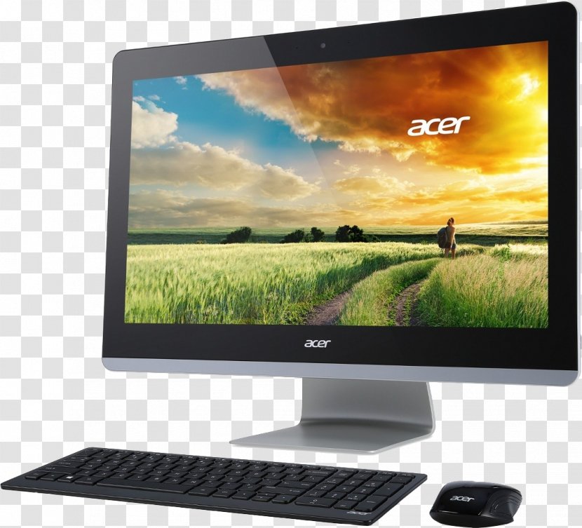 Acer Aspire All-in-One Desktop Computers - Led Backlit Lcd Display - Pc Transparent PNG