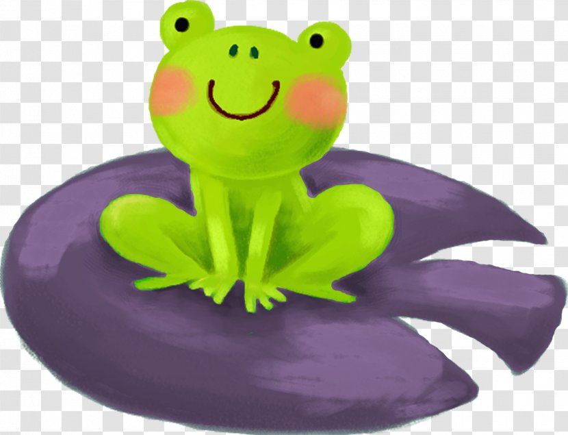 Edible Frog Drawing Toad - Purple Lotus Leaf Transparent PNG