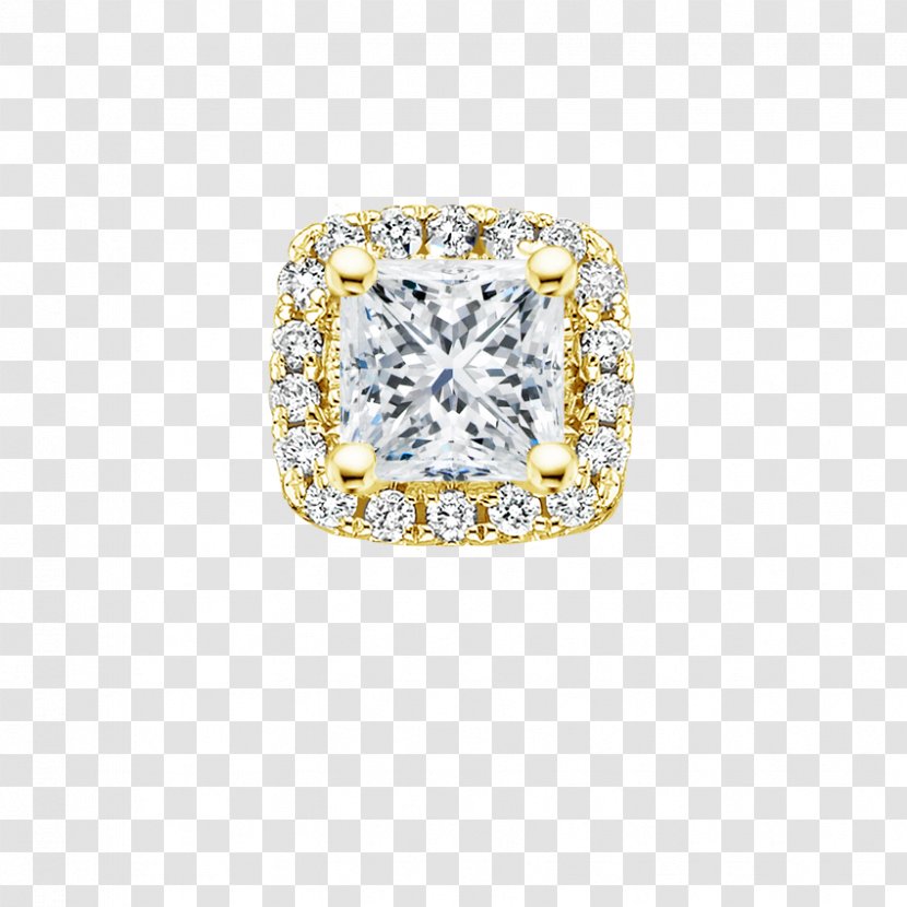 Princess Cut Engagement Ring Diamond Gold - Platinum - French 75 Transparent PNG