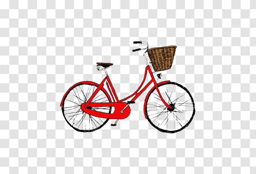 Bicycle Cycling Tattoo Tattly Red - Tina Rotheisenberg Transparent PNG