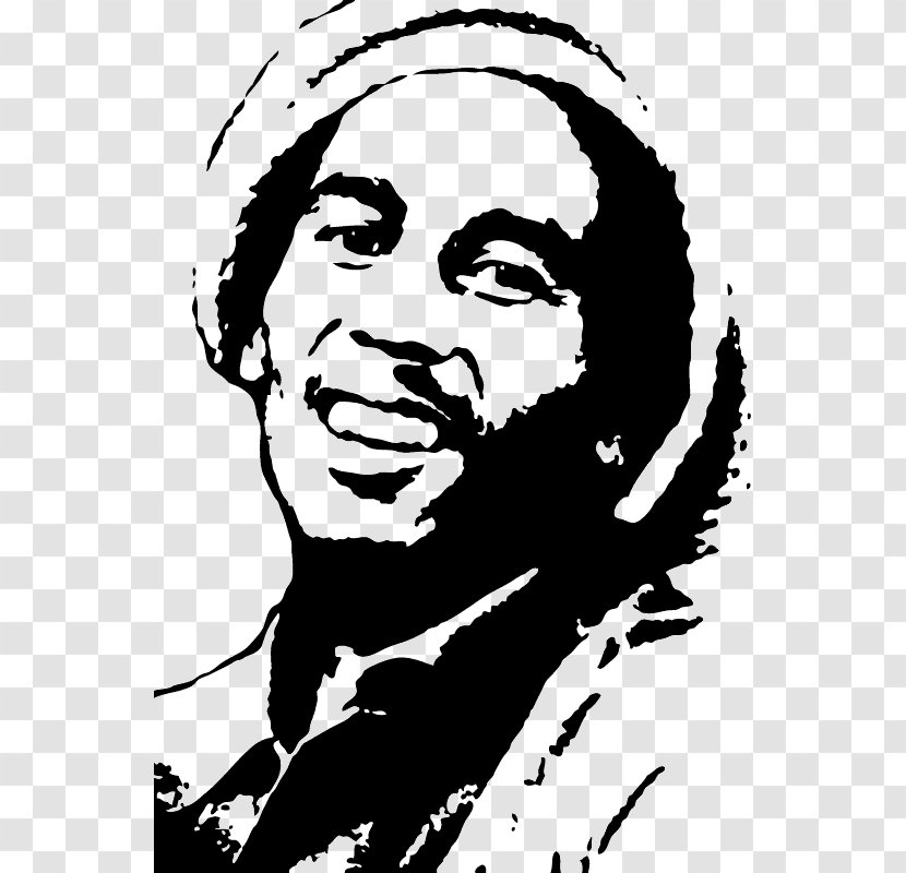 Wall Decal Sticker Stencil Silhouette - Watercolor - Bob Marley Transparent PNG