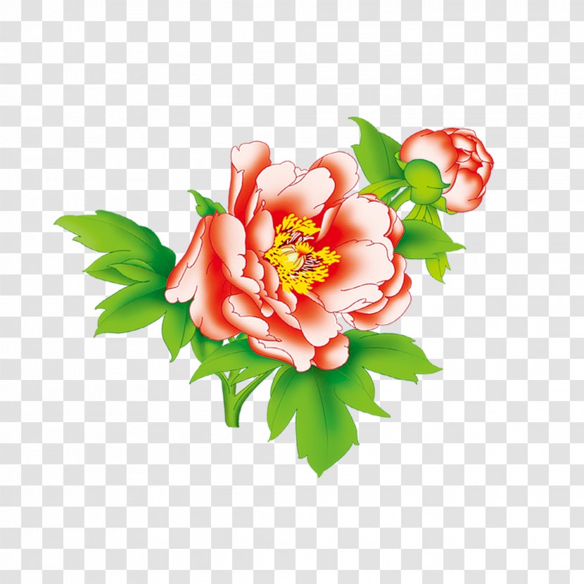 Floral Design Peony - Flower Bouquet - Red Transparent PNG