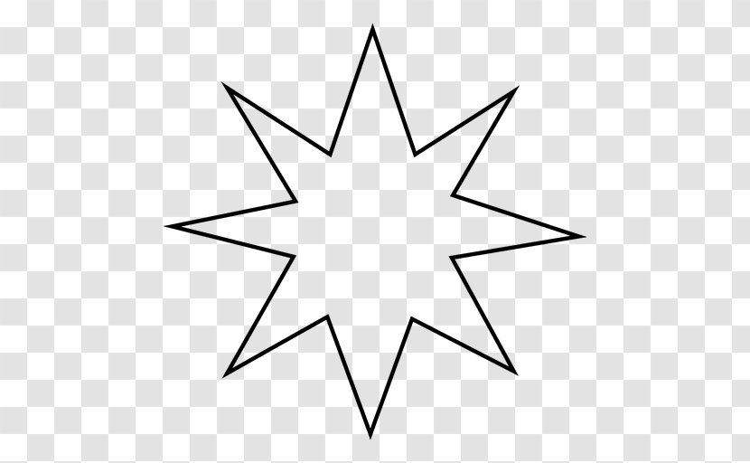 Shape Coloring Book Star Geometry - Vector Strokes Transparent PNG