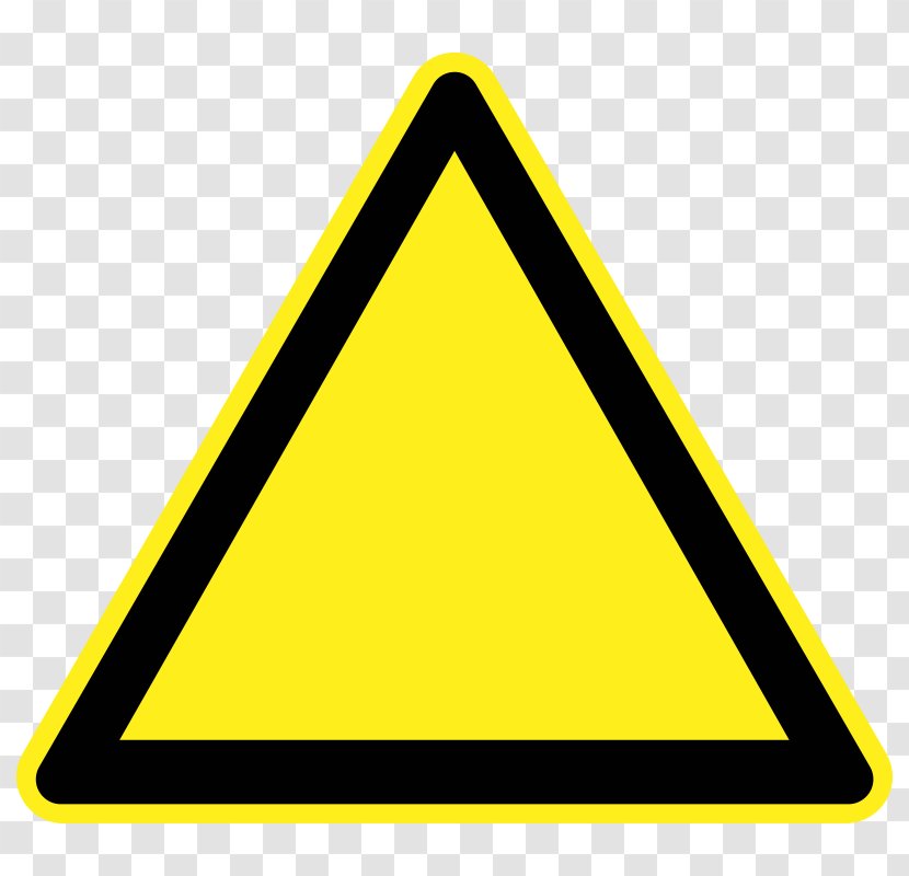 Warning Sign Traffic Safety Clip Art - Triangle - Hazard Symbol Transparent PNG