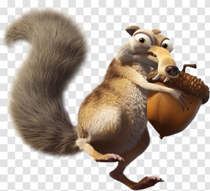 Scrat Ice Age Film YouTube Animation - Rodent - Squirrel Transparent PNG